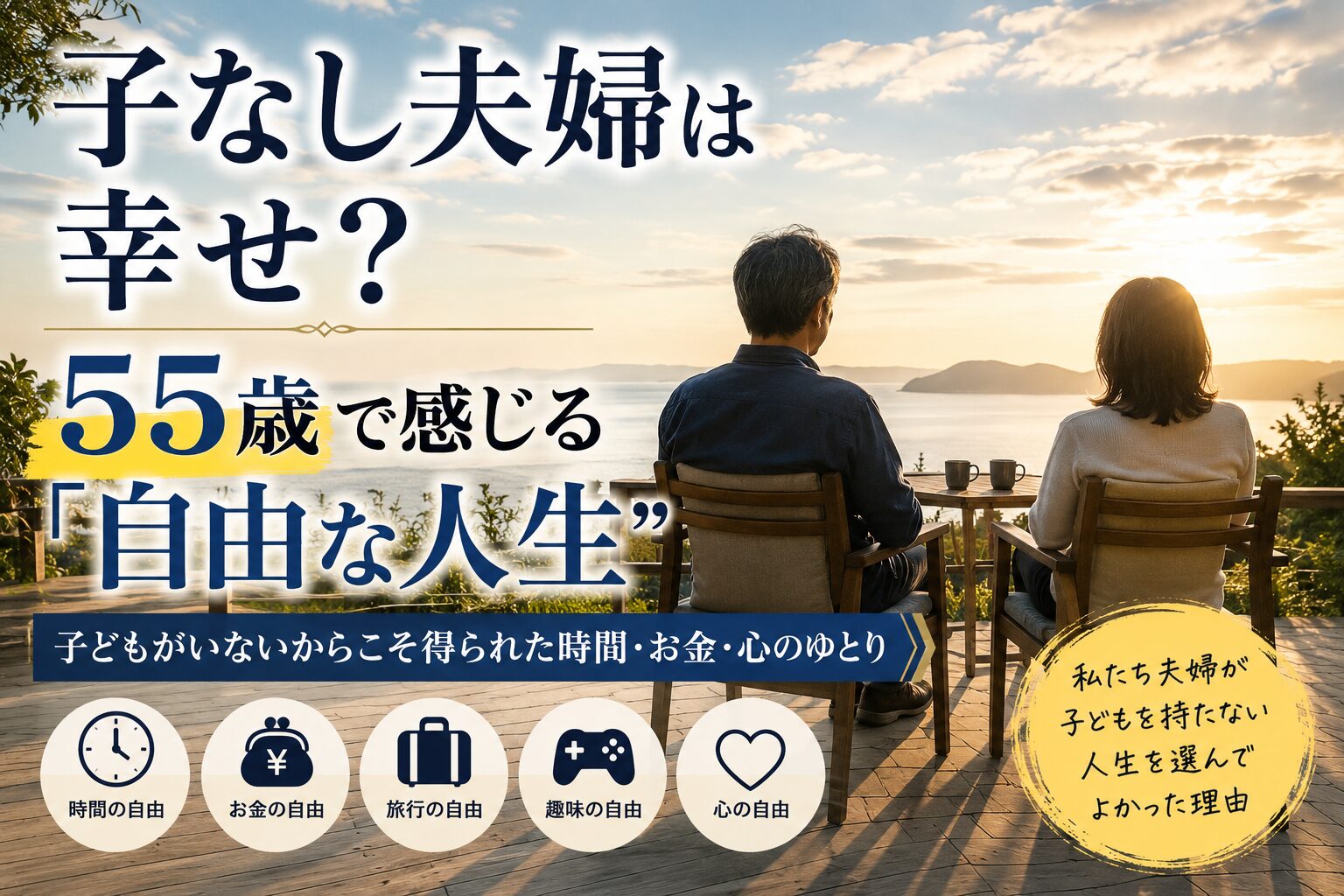 子なし夫婦は幸せ？55歳で感じる自由な人生