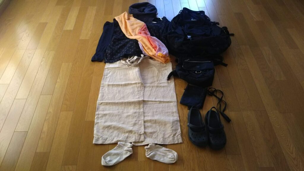 2週間以上の海外旅行に持っていった機内持ち込み用バッグと荷物